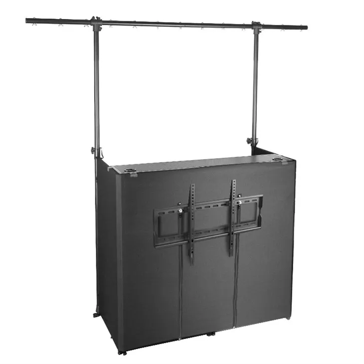 Taula DJ amb barra de llum i suport de TV